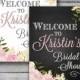 Welcome Sign Watercolor Bridal shower rustic Chic chalkboard floral garden decor blush spring summer decorations DIY downloadable #24 jpg