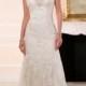 Diamante Adorn Sweetheart Straps Lace Wedding Dresses with V-back