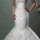 Scallop Sweetheart Neckline Lace Embroidery Stunning Trumpet Mermaid Wedding Dress