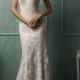 Straps V-neckline Lace Low Backless Wedding Dress