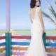 Two Piece Slim Lace And Tulle Overlay And Charmeuse Slip Wedding Gown