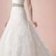 Alluring Tulle&Satin A-line Strapless Neckline Natural Waistline Wedding Dress