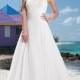 Sweetheart Neckline And A Beaded Lace Appliques Ruched Bodice Chiffon Ball Gown