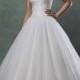 Sleeveless Bateau Neckline Beaded Bodice A-line Wedding Dress