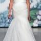Luxury Silk White Trumpet Off-the-shoulder Fall Wedding Dress