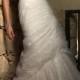 Amazing Over Lace & Satin Mermaid Strapless Sweetheart Neckline Natural Waist Full Length Wedding Dress With Beadings and Rhinestones