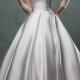 Off the Shoulder Three Quarter Sleeves A-line Wedding Dress