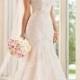 Strapless Sweetheart Fit and Flare Crystals Beading Lace Wedding Dresses