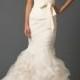 Strapless Sweetheart Trumpet Pleated Wedding Dress with Low Back