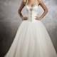 Designer Sweetheart Beaded Neck Ball Gown Wedding Dress with Deep V-back