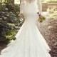 Illusion Long Sleeves A-line Lace Wedding Dresses with V-back - 199dollardress.com
