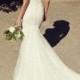 Elegant Fit and Flare Sweetheart Lace Wedding Dresses - Dressaleonline.com