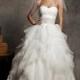 Unique Wedding Dress with Ruffle Organza Full Skirt and Sweetheart Neck