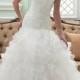 Alluring Satin&Organza&lace A-line Sweetheart Neckline Dropped Waistline Wedding Dress