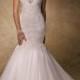 Fit and Flare V-neck Lace Wedding Dress with Illusion Sleeves
