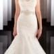 Illusion Detachable Neckline Fit Flare Sweetheart Mermaid Wedding Dress