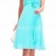 Buy Australia A-line Straps Blue Chiffon Knee Length Star Style Bridesmaid Dresses 8132252 at AU$111.08 - Dress4Australia.com.au