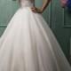 Illusion Neckline A-line Wedding Dresses Featured Sweetheart
