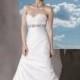 Satin Classic Strapless Wedding Dress with Ruched Sweetheart Neck and Trumpet Skirt