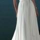 A-line V-neck Chapel Wedding Dress For Your Beach Wedding