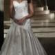 Strapless A-line Sweetheart Lace Applique Beaded Wedding Dress
