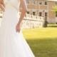 Strapless Chiffon Soft A-line Wedding Dress with Softly Draped Skirt Chapel Train