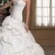 Strapless Taffeta Sweetheart Ball Gown Wedding Dress with Full Pick-up Skirt