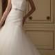 Hand-beaded Strapless Tulle and Lace Modified A-line Wedding Dress with Low Dipped Back