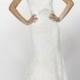 Lace Boat Neck A-Line Bridal Wedding Gown with Corset Bodice