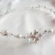 White Opal Crystal Bridal Headband   -  Sparkling White Opal Wedding Crystal Head Piece