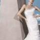 Beautiful One-shoulder Satin Trumpet Beaded Wedding Dress with Lace-up Back