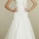 Strapless Fit-to-flare Wedding Dress with Ruched Detail and Self Tie Bow on Bodice