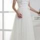 Alluring Satin & Tulle A-line Strapless Neckline Raise Waist Floor-length Wedding Dress With Lace Appliques