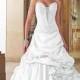 Alluring Satin Sweetheart Neckline Dropped Waistline A-line Wedding Dress