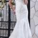 Alluring Satin&Tulle Mermaid Sweetehart Neckline Raised Waistline Wedding Dress
