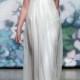 Elegant Embroidered Lace Cap Sleeve Fall Wedding Dress with Keyhole Back