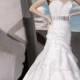 Taffeta Flower Wedding Dress with Sweetheart Neckline and Lace-up Back