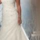 Alluring Organza Satin & Satin V-neck Natural Waistline A-line Plus Size Wedding Dress