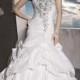 Taffeta Strapless Perfect Wedding Dress with Ruched Bodice and Lace-up Back