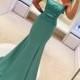 PD16002 informal strapless mint green colored mermaid evening prom dress
