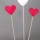 Heart Dessert Topper - choose from white, pink, red, gold and silver