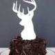 Groom's Cake Topper: deer head cake topper available in matte white and matte black