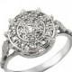 Diamond Wedding Ring, White Gold Engagement Ring, Unique Diamond Ring, Engagement Ring, White Gold Ring, Vintage Style, Diamond Engagement