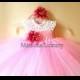 Flower girl dress,baby  tutu dress,bridesmaid dress, princess dress, crochet top tulle dress, hand knit top tutu dress