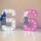 Light up Letter. Marquee, Circus light. Battery Powered. 20cm. Nightlight. Kids light initial. Wedding Party