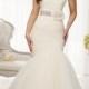 Fit and Flare Sweetheart Ruched Bodice Wedding Dresses with Detachable Beading Belt - luckybridalgown.com