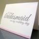 Bridesmaid Thank You Cards - Wedding Thank You Cards - Maid of Honor - Flower Girl - Matron of Honor