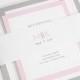 Wedding Invitation, Pink Wedding Invitation, Pink and Gray Wedding Invitations, Wedding Invites - Modern Initials - Deposit to Get Started