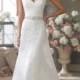 Cap Sleeves Slim A-line Sweetheart Lace Appliques Wedding Dresses - Modbridal.com