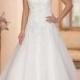Strapless Sweetheart Embellished Lace Bodice A-line Wedding Dresses